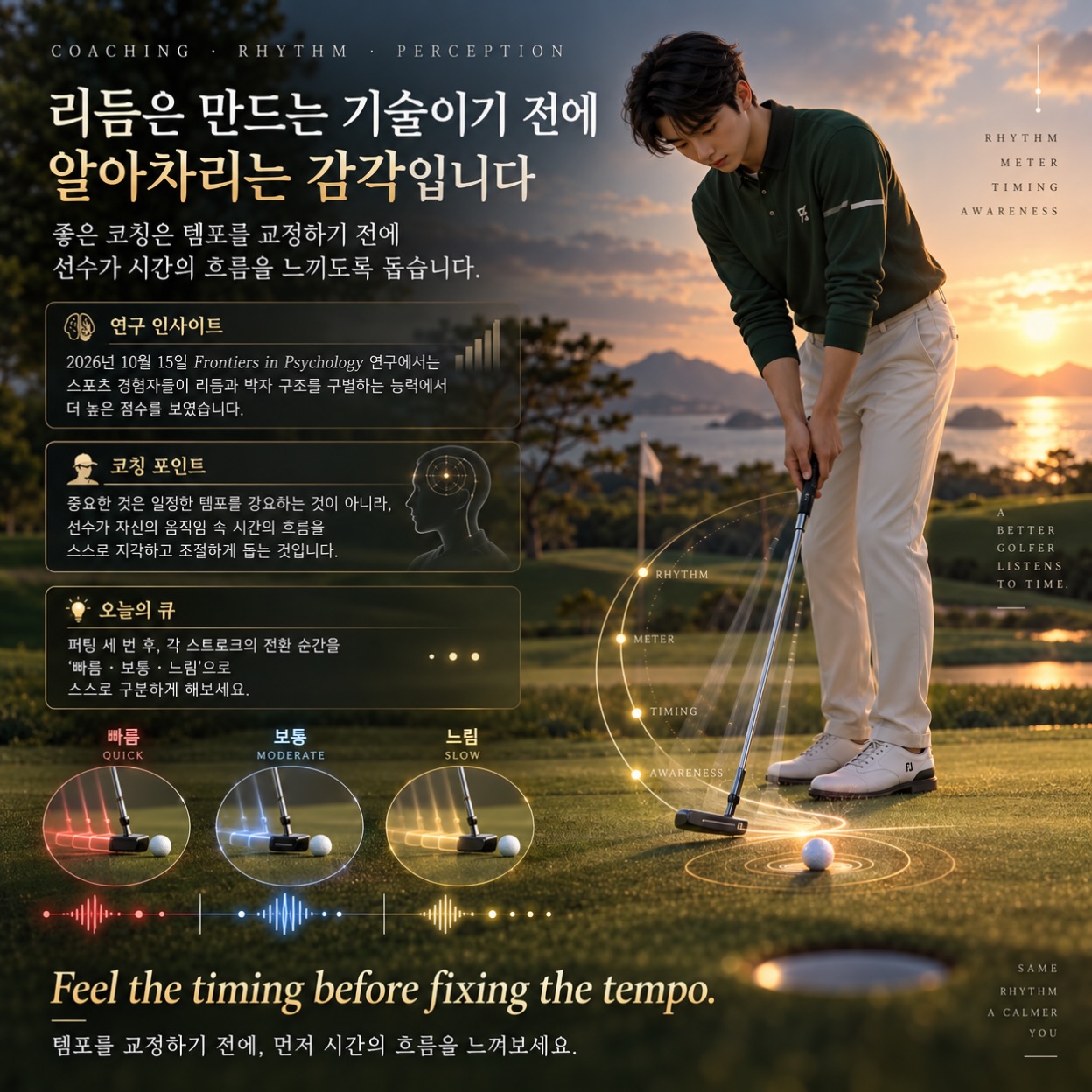 최종환 프로가 인스타그램에 게시한 리듬·시간 지각 설명 이미지