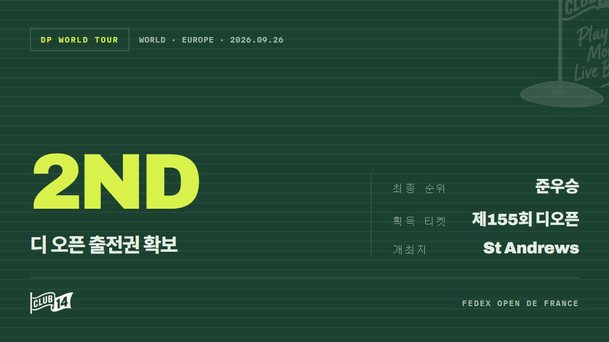 앙헬 이달고, 프랑스 대회 준우승으로 '디 오픈' 출전권 획득