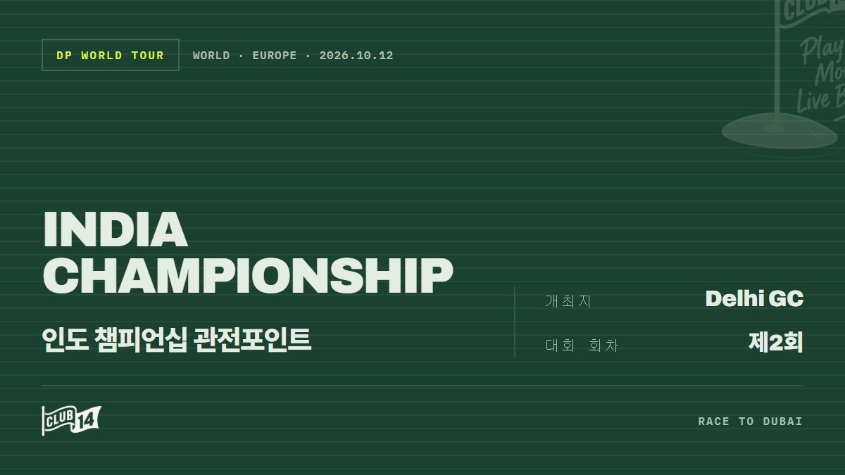 DP 월드 투어 인도 챔피언십, 판타지 리그에서 주목해야 할 핵심 선수는?