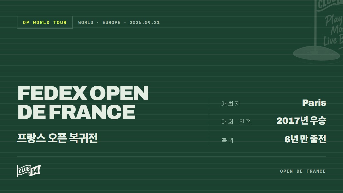 토미 플리트우드, FedEx 오픈 드 프랑스 복귀…르 골프 내셔널에서 새 추억 만든다