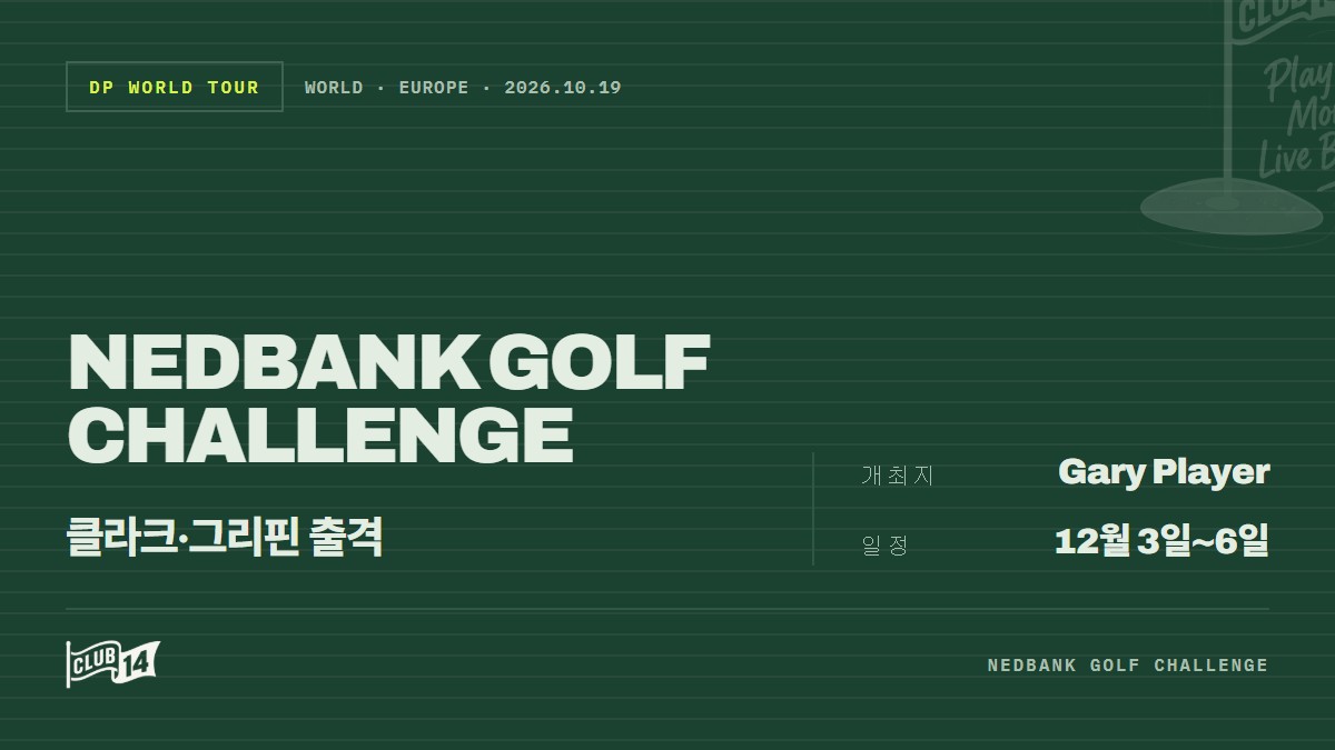 'US오픈 챔프' 윈덤 클라크·벤 그리핀, 2026 네드뱅크 골프 챌린지 합류 - club14 골프매거진