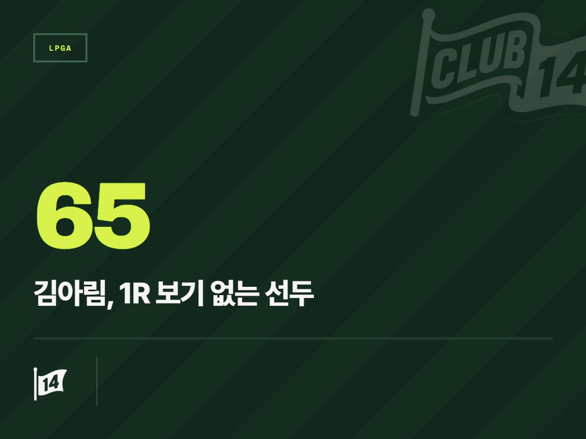 김아림, 하와이 비바람 뚫고 65타 몰아치며 롯데 챔피언십 단독 선두 질주