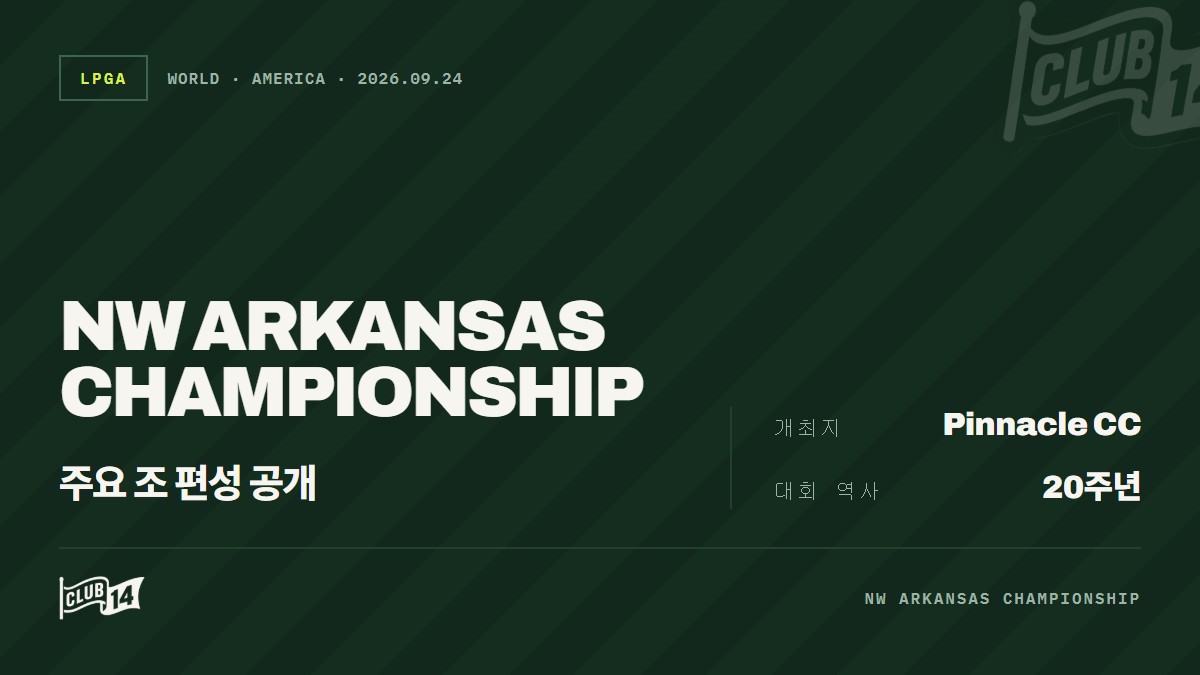 2026 LPGA 투어 월마트 NW 아칸소 챔피언십, 눈길을 끄는 '빅매치' 조 편성 확정