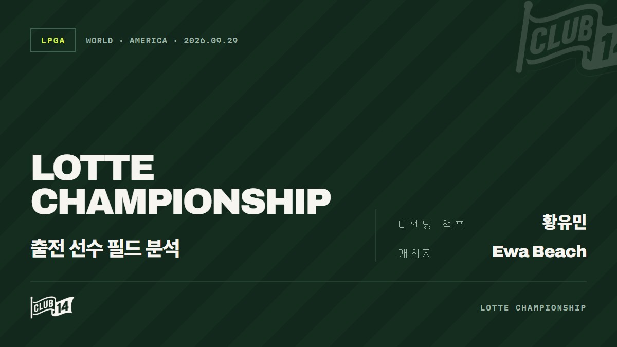 2026 LPGA 투어 롯데 챔피언십 출전진 윤곽… 하와이 호아칼레이서 격돌