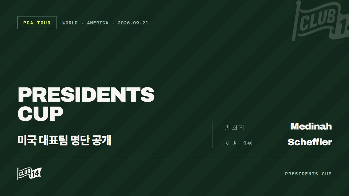 [프레지던츠컵] '전열 정비 마친' 미국 대표팀, 12인 명단과 역대 성적 총정리