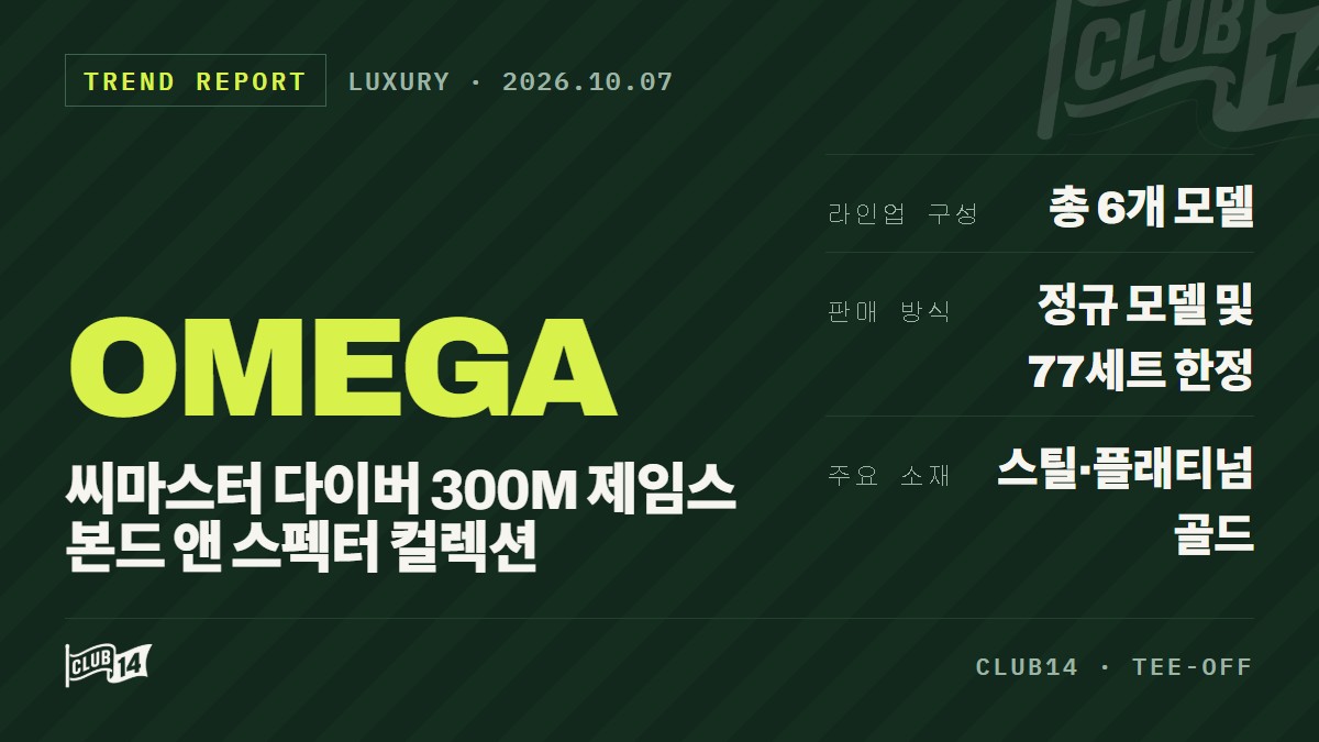 오메가 씨마스터 다이버 300M, 제임스 본드와 스펙터의 대결을 손목에 담다